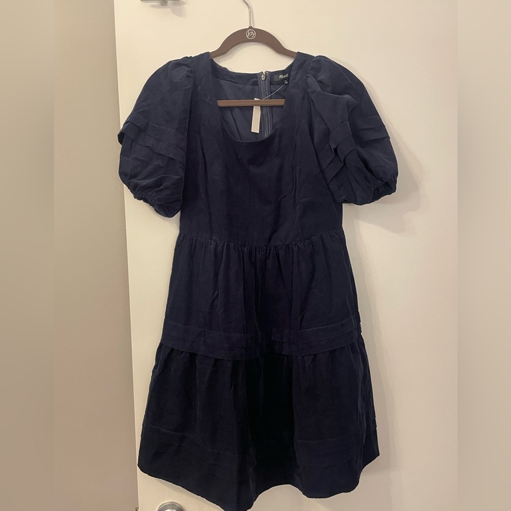 Madewell Corduroy Tiered Mini Women's Dress NWOT